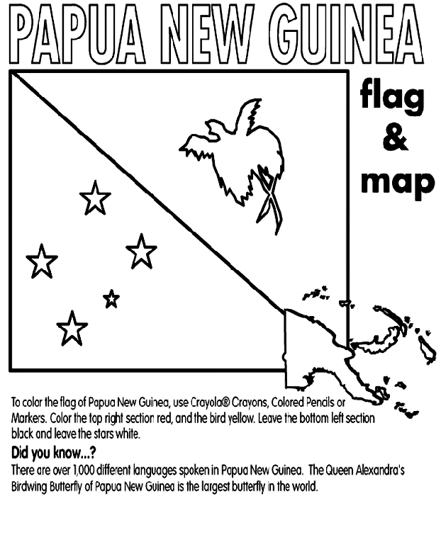 Papua New Guinea coloring page