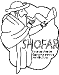 Yom Kippur - Shofar coloring page