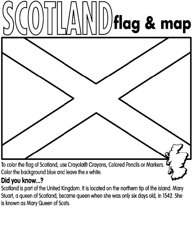 Scotland coloring page