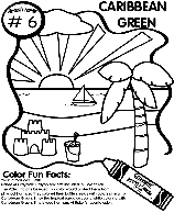 No.6 Caribbean Green coloring page