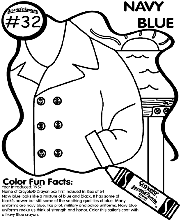 No.32 Navy Blue coloring page