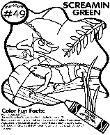 No.49 Screamin Green coloring page