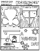 Winter Day Mini Book coloring page