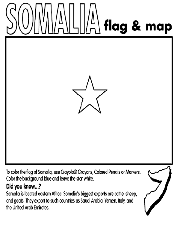Somalia coloring page