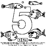 Number 5 coloring page