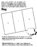 Romania coloring page