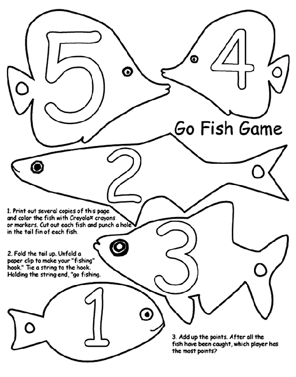 Go Fish Game coloring page