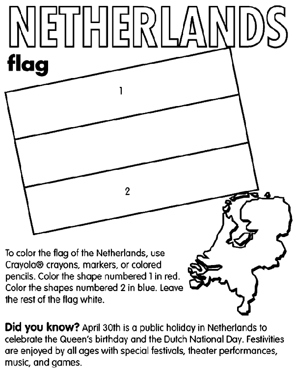 Netherlands coloring page