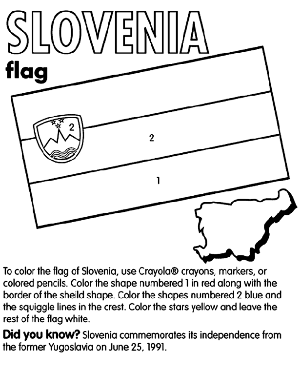 Slovenia coloring page