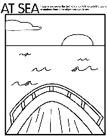 On the Sea coloring page