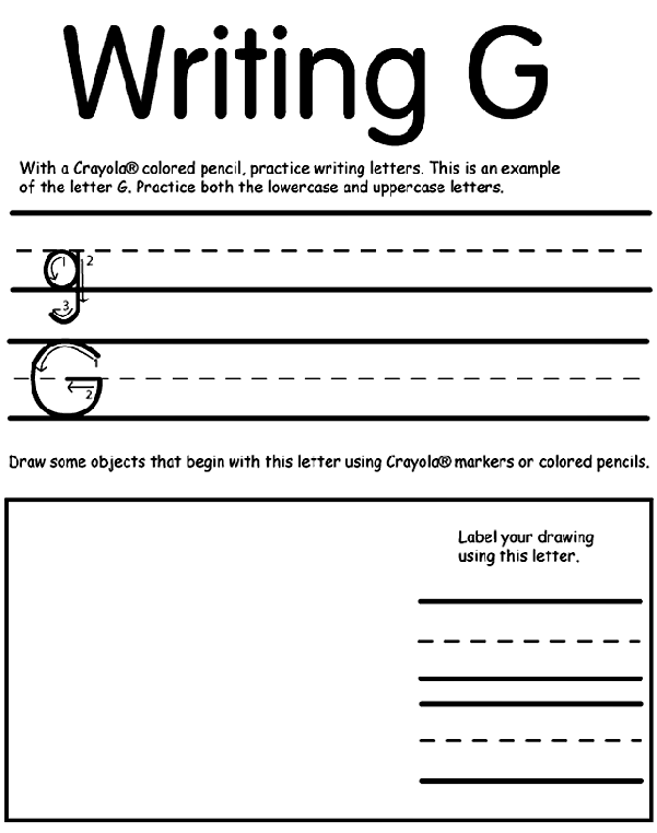 Print G coloring page