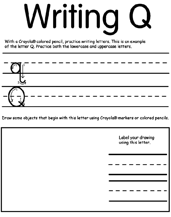 Print Q coloring page