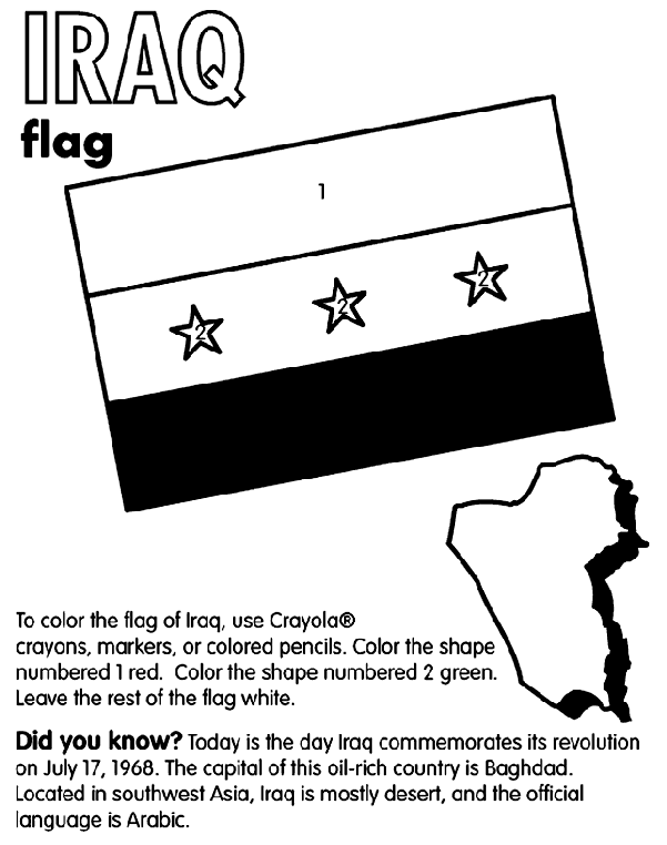 Iraq coloring page