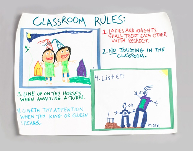 School Rules Scroll lesson plan