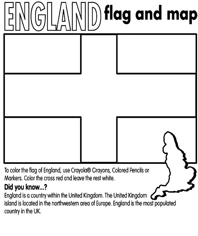 British Flag Coloring Sheet England crayolacouk