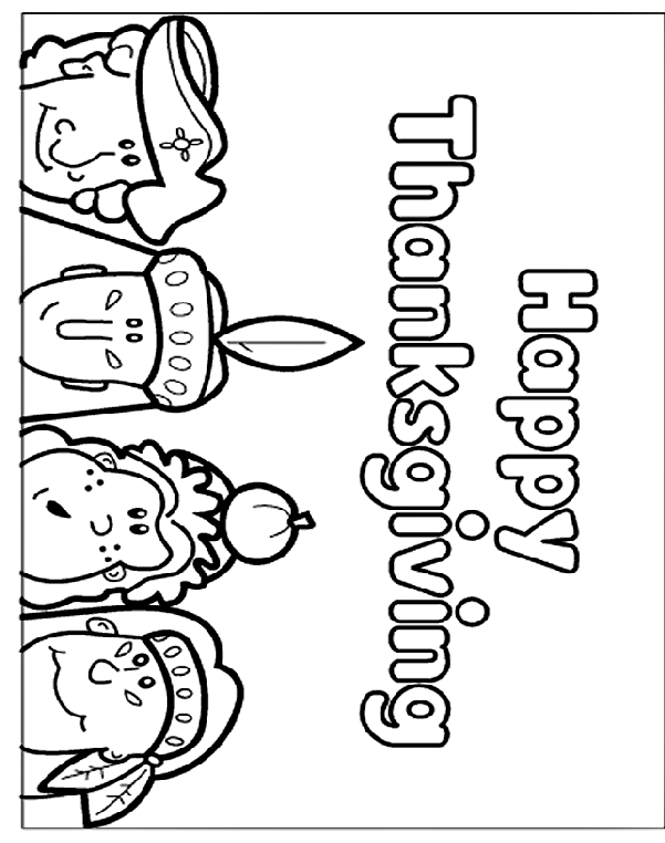 a sign that says thanksgiving coloring pages - photo #48