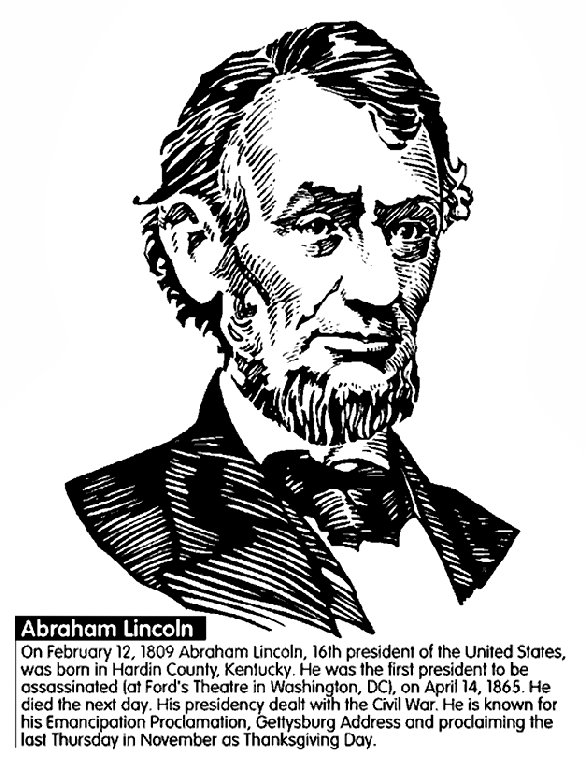 abraham lincoln coloring pages printable - photo #33