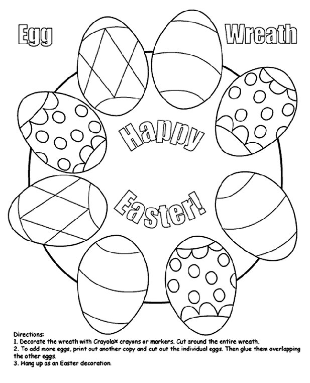 Easter Egg Wreath crayola.co.uk
