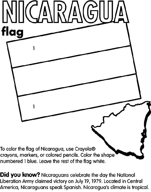 nicaragua coloring pages - photo #1