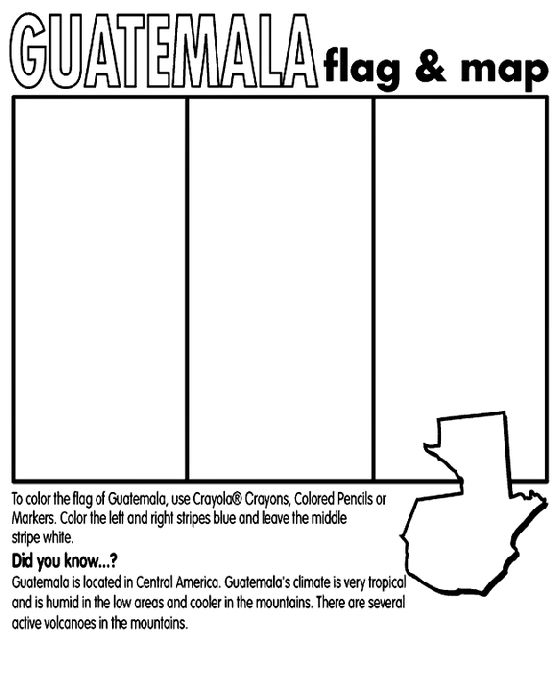 guatemala flag coloring pages - photo #4