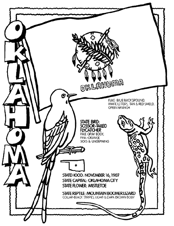 oklahoma flag coloring pages - photo #9