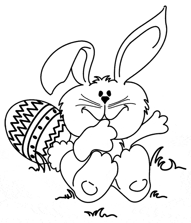 easter bunny coloring pages to print out - photo #1