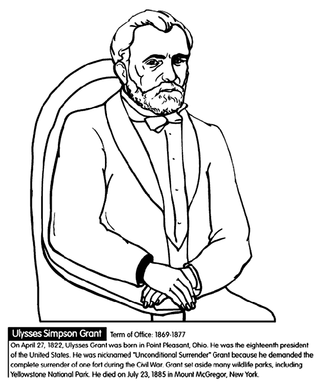 ulysses grant coloring pages - photo #6