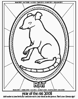 Rat sitting in oval frame