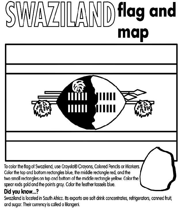 Swaziland coloring page