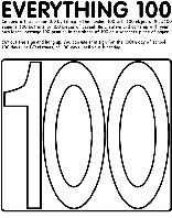 Everything 100 coloring page