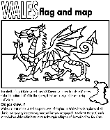 Wales coloring page