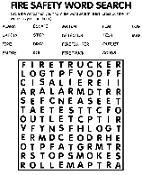 Fire Safety Word Search coloring page