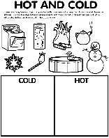 Hot and Cold coloring page