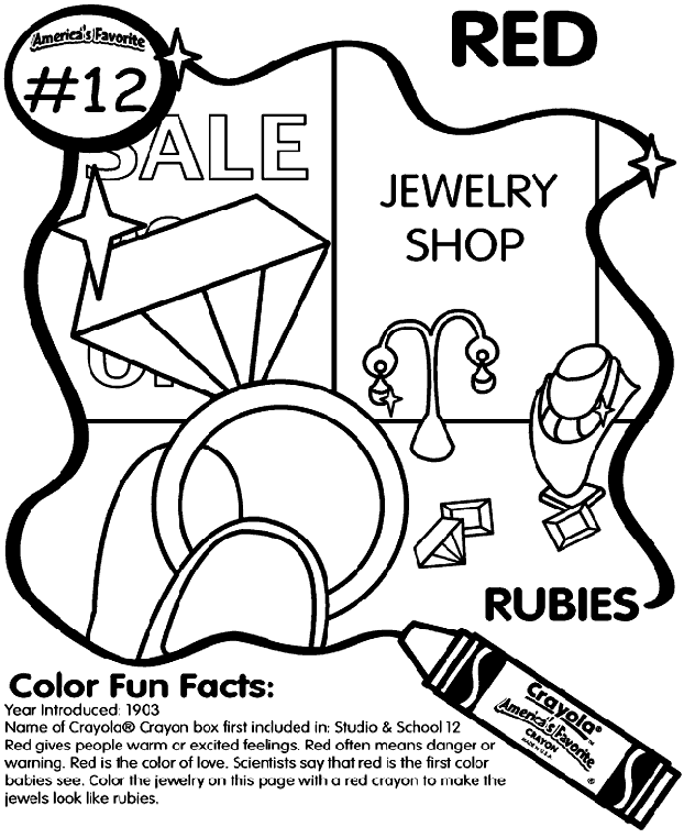 No.12 Red coloring page