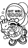 Get Well Soon Balloon coloring page