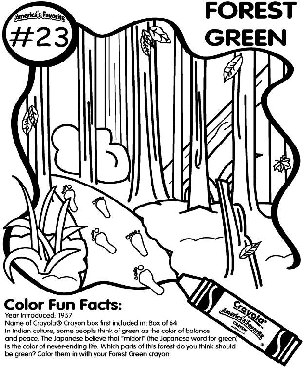 No.23 Forest Green coloring page