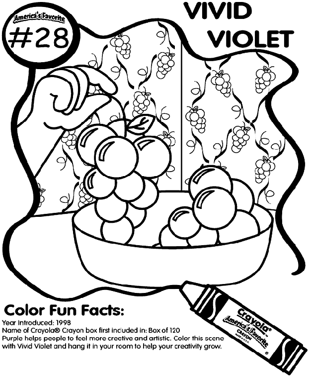 No.28 Vivid Violet coloring page