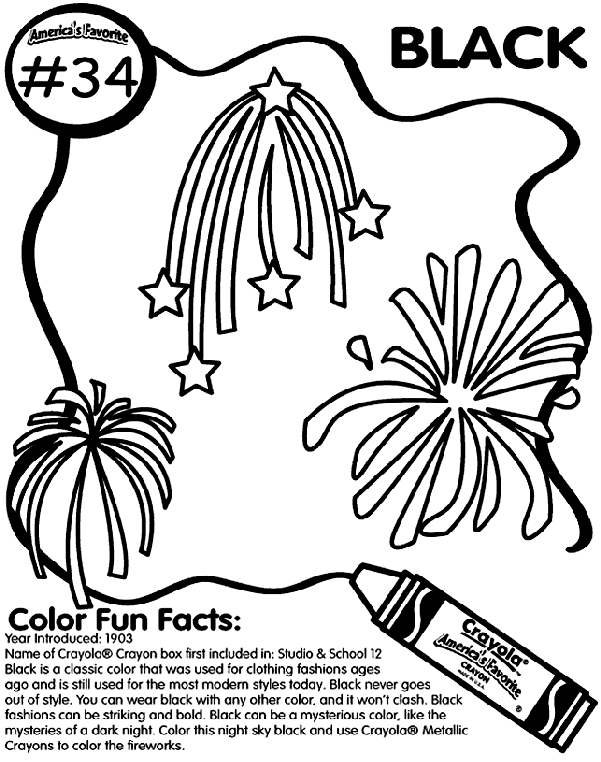 No.34 Black coloring page