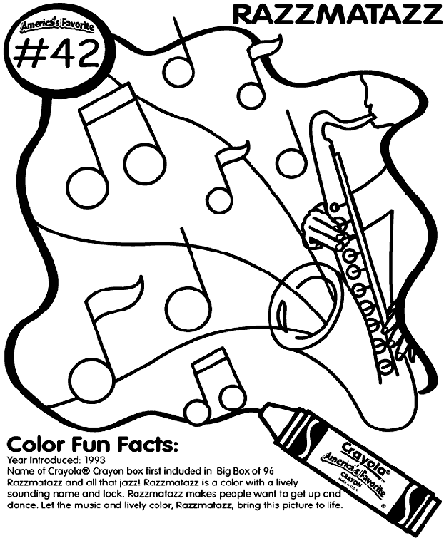 No.42 Razzmatazz coloring page