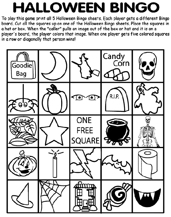 Halloween Bingo No.2 coloring page
