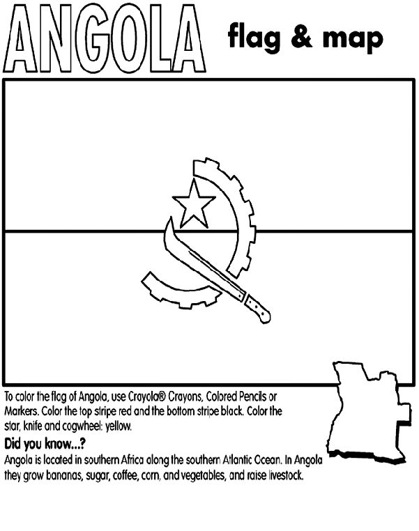 Angola coloring page