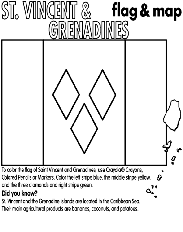 St. Vincent and Grenadines coloring page