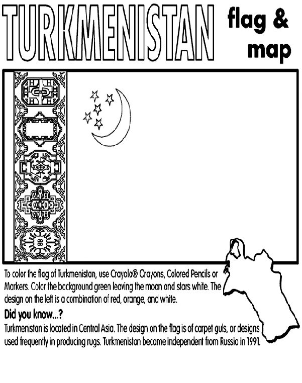 Turkmenistan coloring page