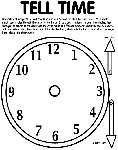 Tell Time coloring page