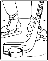 Hockey coloring page