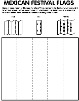 Mexican Festival Flags coloring page