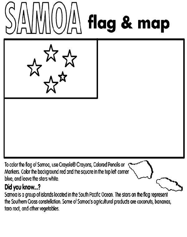 Samoa coloring page