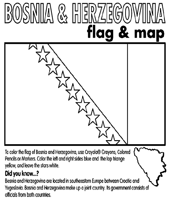 Bosnia and Herzegovina coloring page