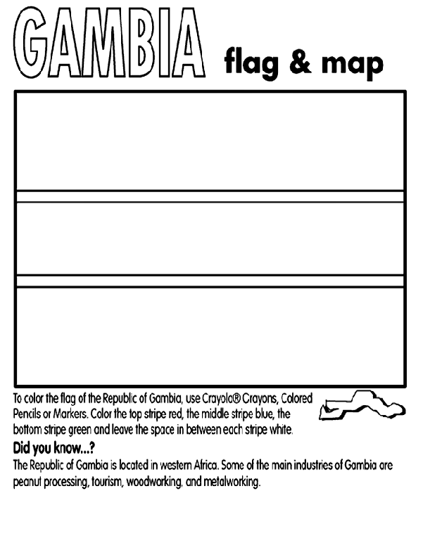 Republic of Gambia coloring page