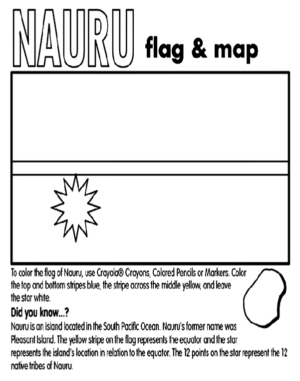 Nauru coloring page